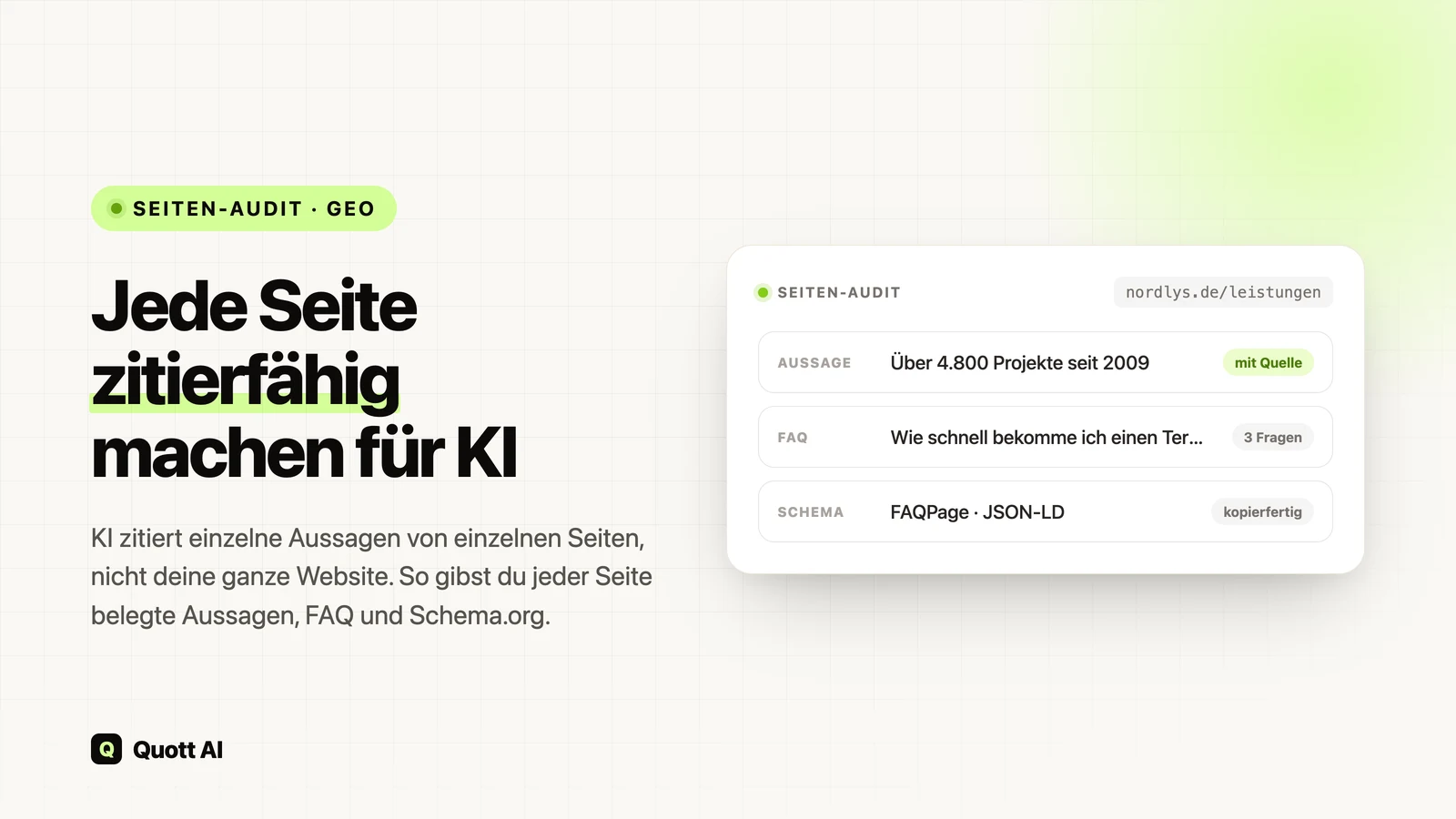 Seiten-Audit: So wird jede Website-Seite für KI zitierfähig